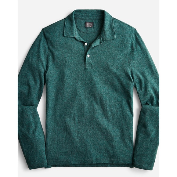 J. Crew Other - J. Crew Men’s Cashmere Cotton Blend Polo Tee Shirt in Marled Forest Green Large
